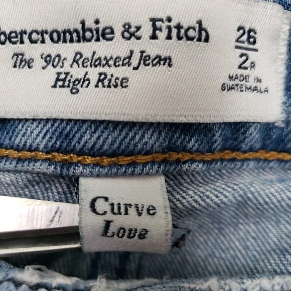 Abercrombie and Fitch Jeans Womens 26/2 Blue Pockets Denim Medium Wash - Picture 7 of 12